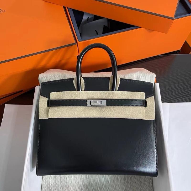 Hermes Birkin 25 sellier black swift PHD